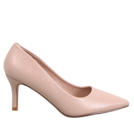 Décolleté Lauryn Beige con tacco basso