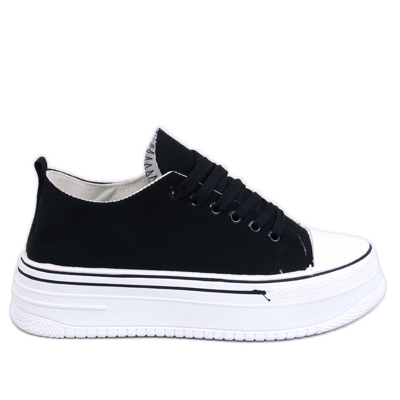 Loic Sneakers nere con suola alta nero