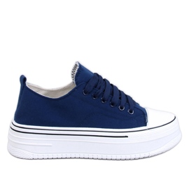 Sneakers Loic Navy con suola alta blu