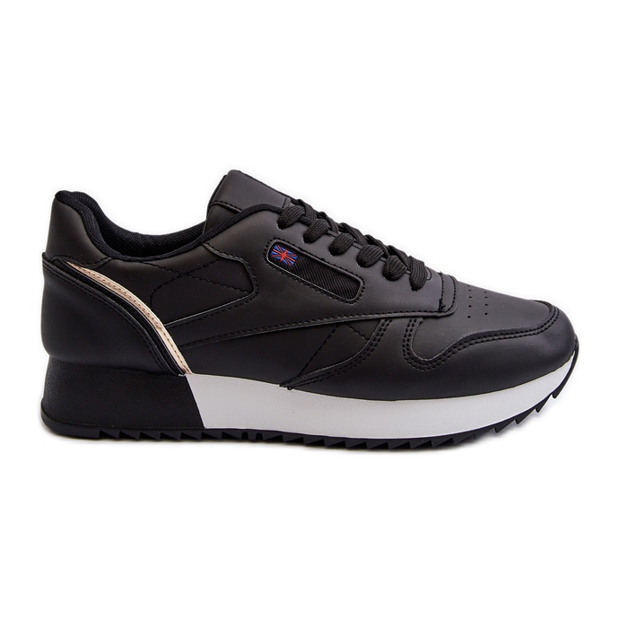 Merida Scarpe sportive in pelle con plateau e lacci neri nero
