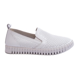 Vinceza Scarpe Slip-On In Pelle Traforata Da Donna, Theophia Bianca bianco