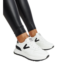 Sneakers bianche con suola spessa Cettina bianco