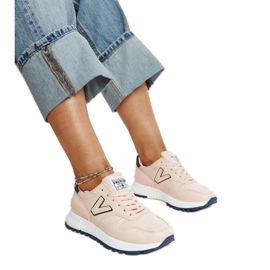 Sneakers rosa con suola più spessa di Olonio