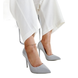 Stiletti in vernice grigia con inserto in pelle Jadoin grigio