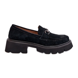 Vinceza Mocassini Chunky in pelle scamosciata da donna neri Neloria nero