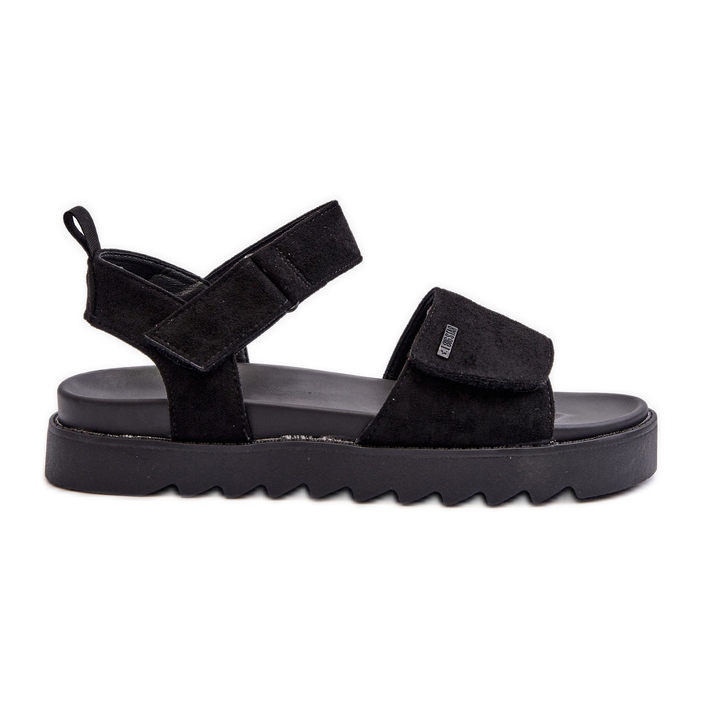 Sandali in pelle scamosciata da donna sulla piattaforma Big Star NN274700 neri nero