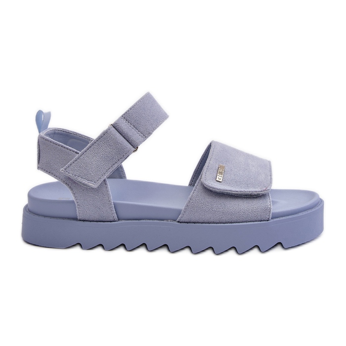 Sandali in pelle scamosciata da donna sulla piattaforma Big Star NN274706 Blu