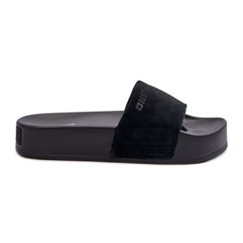 Infradito con plateau in pelle scamosciata da donna Big Star NN274A670 Nero