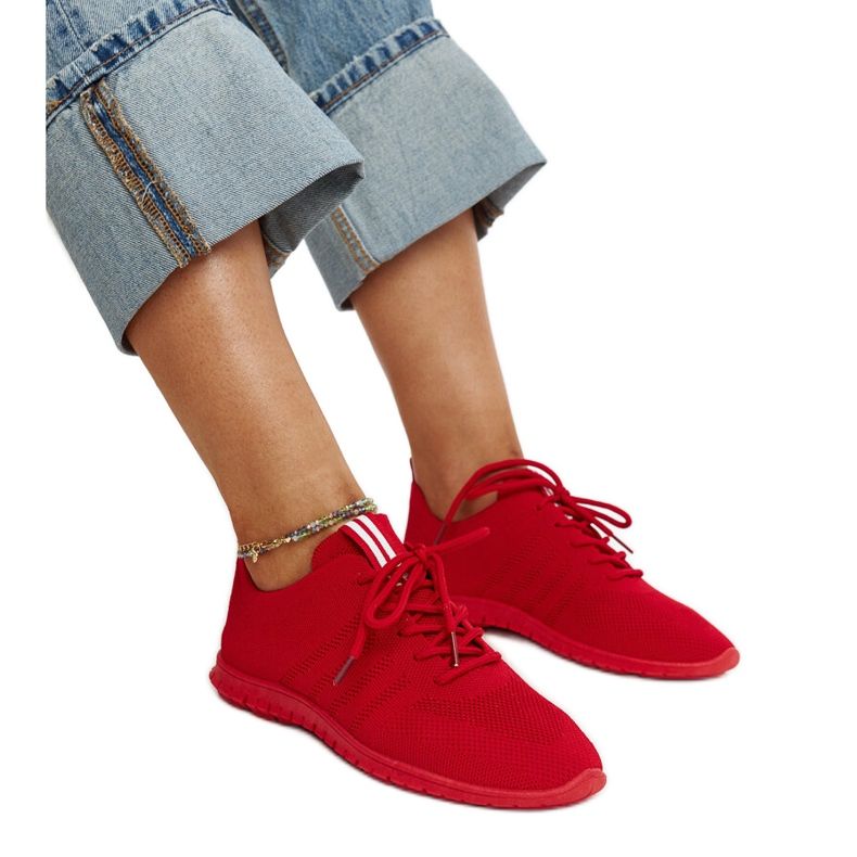 Scarpe da ginnastica sportive Shukornia rosse rosso