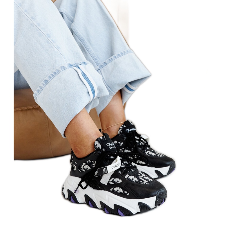 Sneakers nere con spessa suola Melsen nero