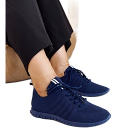 Sneaker sportive Shukornia di colore blu navy