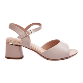 Sandali Tacco Basso da Donna Eco Pelle Sergio Leone SK876 Grigio Chiaro