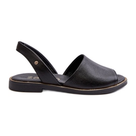 Zazoo Sandali slip-on in pelle Lemar Alivia neri nero