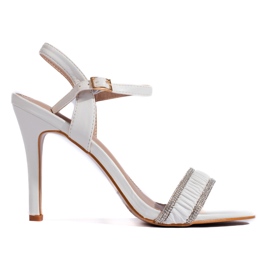 Goodin Sandali eleganti bianchi con tacco da donna bianco