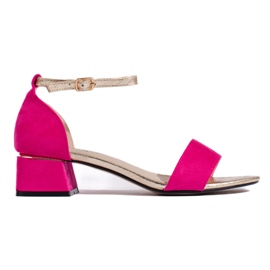 Goodin Sandali fucsia con tacco da donna rosa