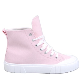 Rogers Sneakers alte in tela rosa