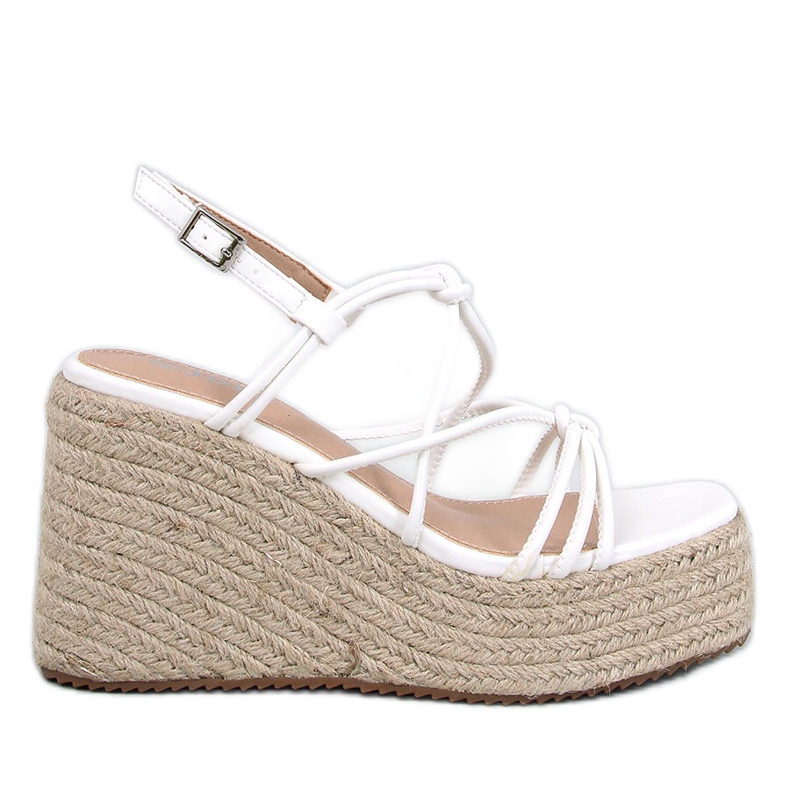 Pascai Sandali espadrillas con zeppa bianchi bianca