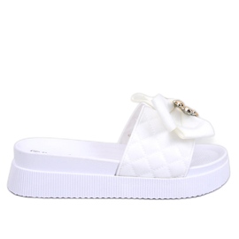 Brandis Infradito orsetto bianco dorato