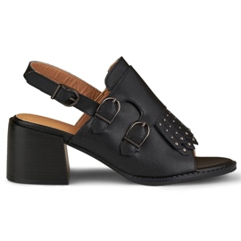 La.Fi Sandali neri con borchie nero