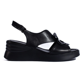 Goodin Comodi sandali neri da donna nero