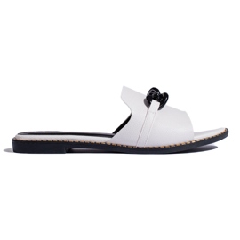 Goodin Infradito piatte da donna bianche bianco