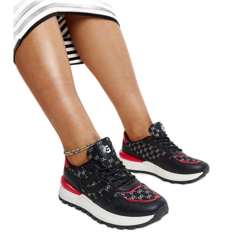 Scarpe da ginnastica sportive nere M8857 NERO