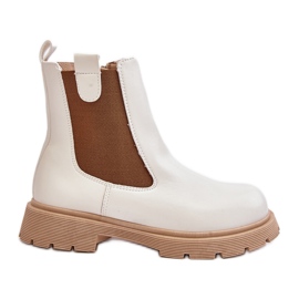 Stivaletti Chelsea da donna con cerniera, Ramhel Bianco