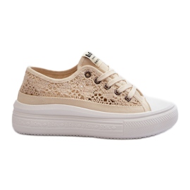 Sneakers da Donna in pizzo Lee Cooper LCW-23-44-1620 Beige