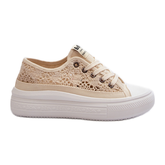 Sneakers da Donna in pizzo Lee Cooper LCW-23-44-1620 Beige