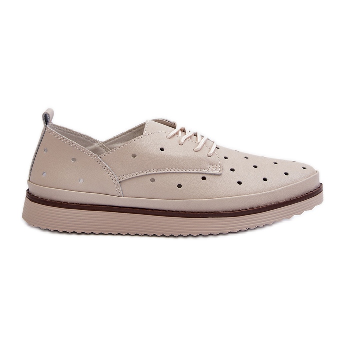 Scarpe in pelle da donna beige S.Barski LR182