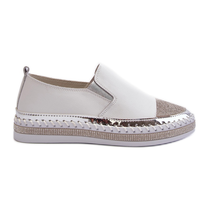 S.Barski Scarpe da Donna in Pelle con Plateau Bianche D&amp;A LR370 bianca