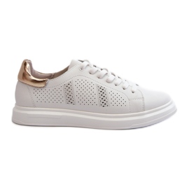 Sneakers da Donna in Pelle Leggera Bianca S.Barski LR760 bianco