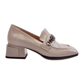 Décolleté in vernice su blocco grigio S.Barski MR38-960