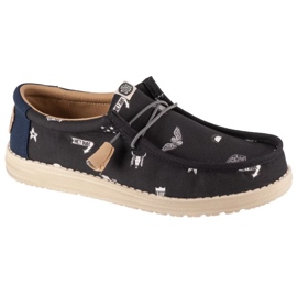 Hey Dude Ehi amico Wally Stars N Skulls Print M 41284-001 scarpe nero