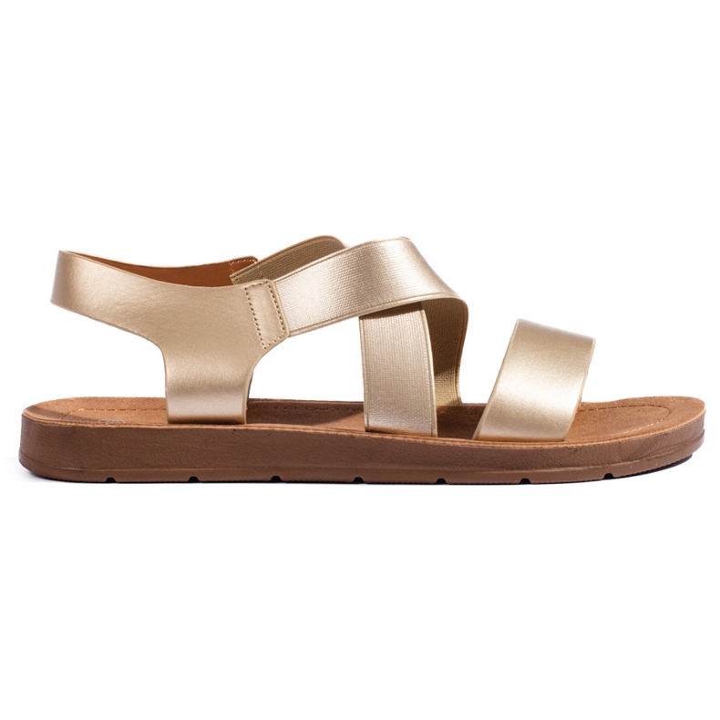 Sandali slip-on dorati da donna d'oro