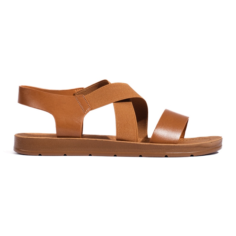 Sandali slip-on da donna color cammello marrone