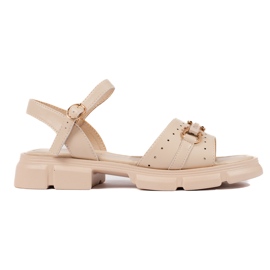 Goodin Sandali da donna in pelle beige
