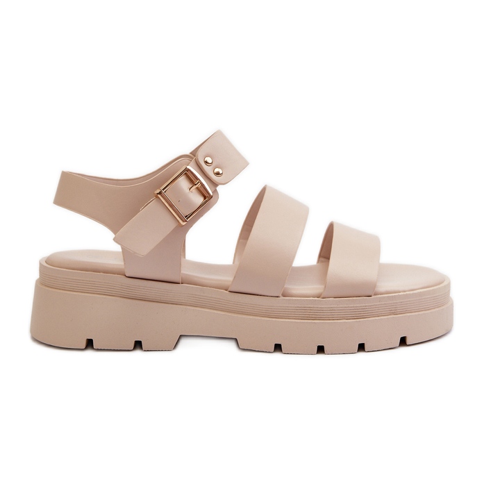 Sandali da donna Nicarda beige su suola spessa
