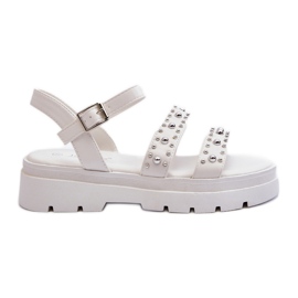 Sandali Decorati da Donna Eco Pelle Bianco Arcida bianca