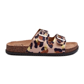 Infradito da Donna Beige e Marrone con Fibbie Oliena