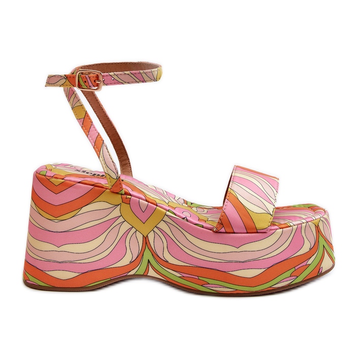 Sandali Fantasia Su Plateau E Zeppa Wiandia Multicolor multicolore