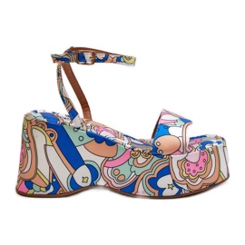 Sandali Fantasia Su Plateau E Zeppa Wiandia Multicolor multicolore