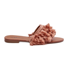 Infradito Piatte Da Donna Con Frange, Rosa Dirty Rialle