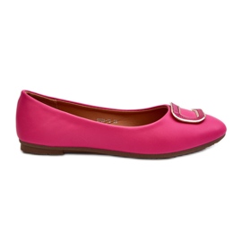 Ballerine in ecopelle Enicoria Fucsia Con Decorazione rosa