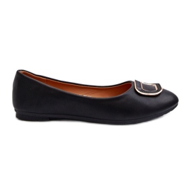Ballerine in Ecopelle Nera Con Decorazione di Enicoria nero