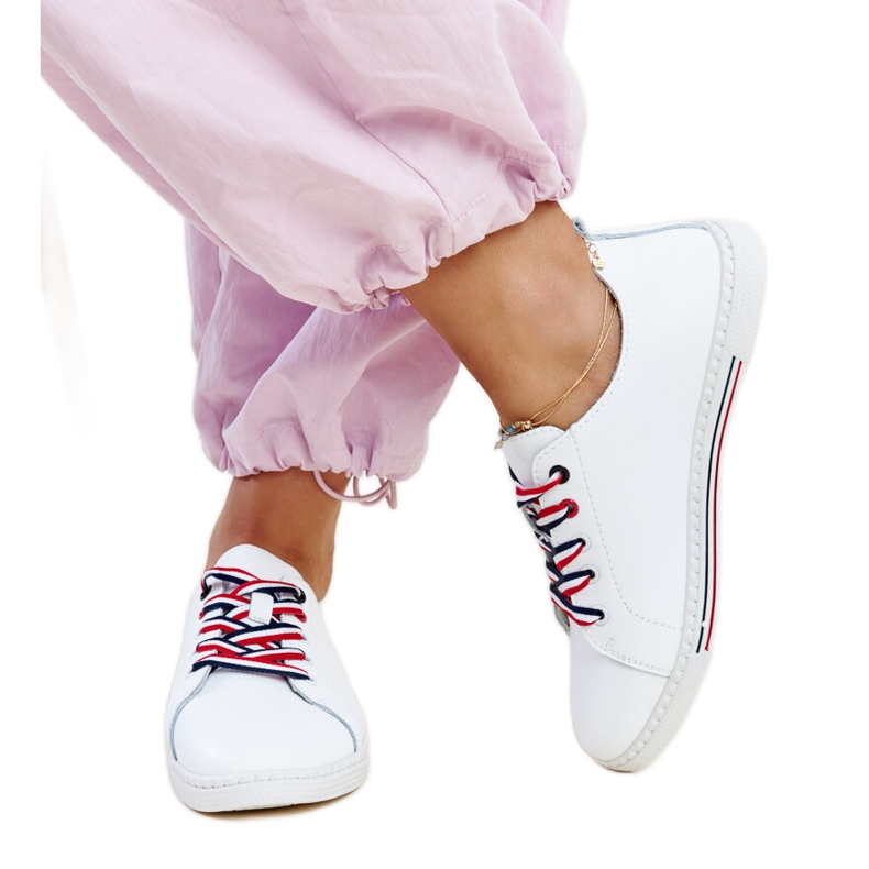 Sneakers Vinceza in pelle bianca