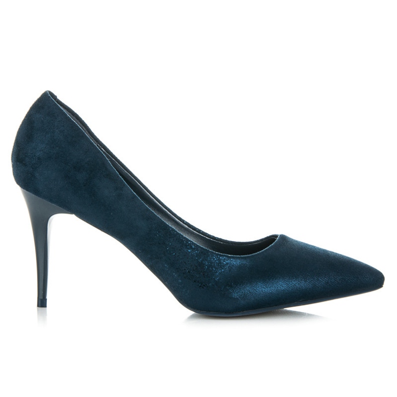 Qinba Tacchi alti in camoscio blu navy multicolore