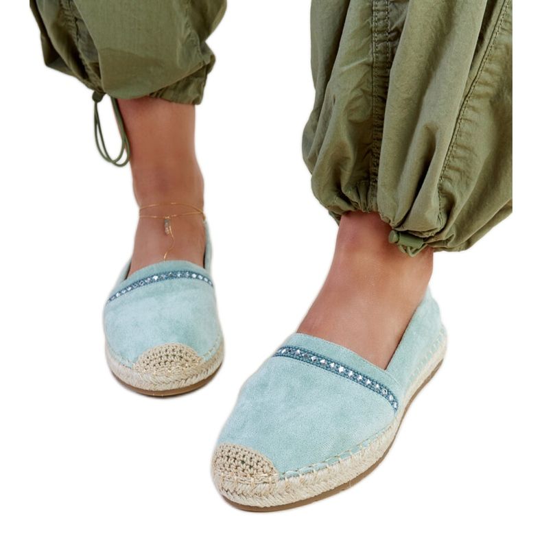 Espadrillas verdi con strass Abia verde