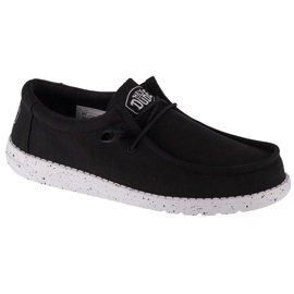 Hey Dude Ehi amico, scarpe Wally Slub Canvas W 40009-001 nero