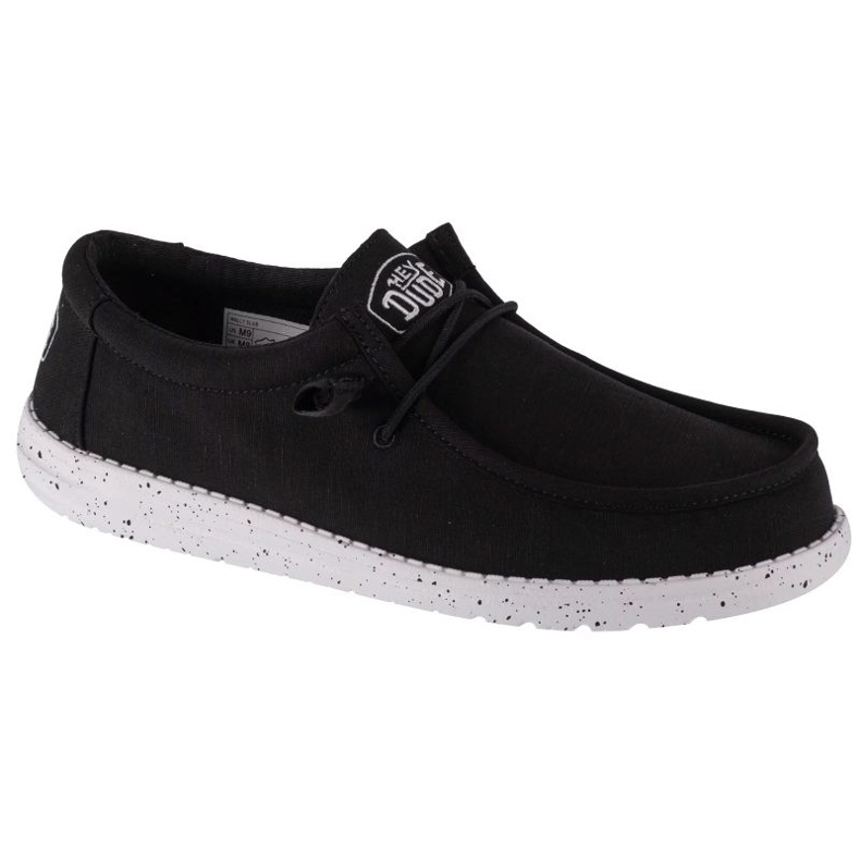Hey Dude Ehi amico, scarpe Wally Slub Canvas W 40009-001 nero